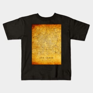 Map of Ann Arbor Kids T-Shirt